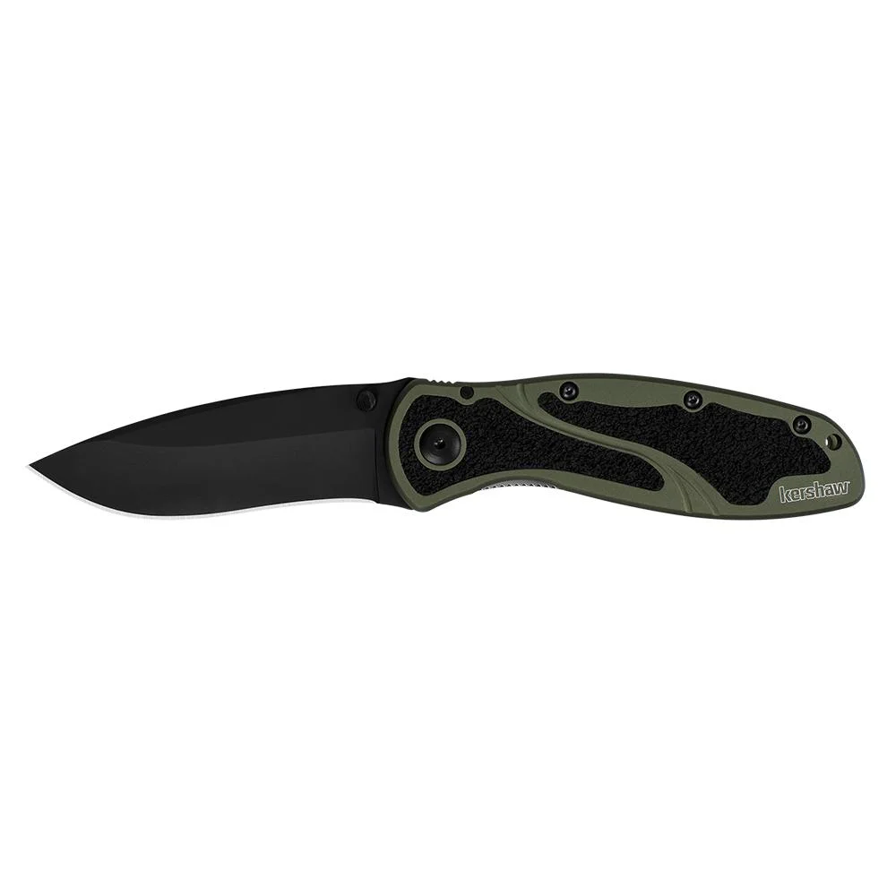 primary-29626 Kershaw Knives Kershaw Blur Folding Knife 3-2/5" Drop Point Blade Olive Drab