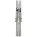 Haydel's Pheasant Call, clear cylindrical call shown upright with black bird graphic