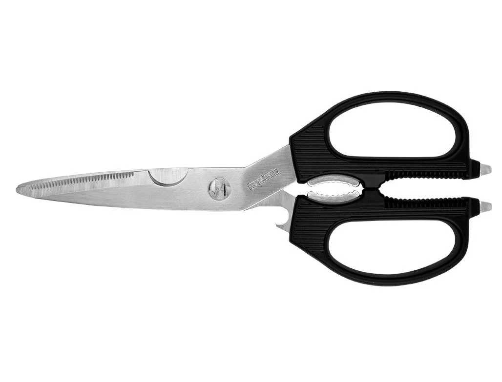 primary-29660 Kershaw Taskmaster Shears 2, right side with silver blades and black handles