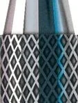 Hornady Lead Pistol Bullets, close-up of silver hollow-point bullet with textured sides