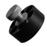 HKS M Series Speedloader, black angled view with round knurled knob and six chambers