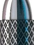 Hornady Lead Pistol Bullets .38 cal .358 158 gr LRN, close view of dark bullet with textured sides