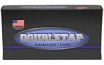 DoubleTap Ammunition DBLTAP 308WIN 175GR HPBT 20/500, black box front with purple stripe