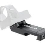 Viridian PINCH Adjustable Offset Mount, black adapter with translucent optic attached
