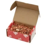 Hornady Crimp-On Gas Checks, open red box filled with copper-coloured gas checks