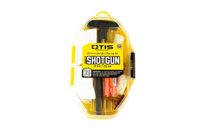 primary-3018 OTIS MULTI CAL SHOTGUN CLEANING KIT, yellow oval case with visible cleaning components, front view
