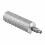 Hornady Reloading Primer Pocket Cleaner Kit Small silver knurled handle, angled side view