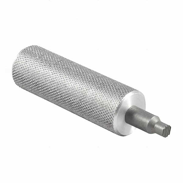 Hornady Reloading Primer Pocket Cleaner Kit Small silver knurled handle, angled side view
