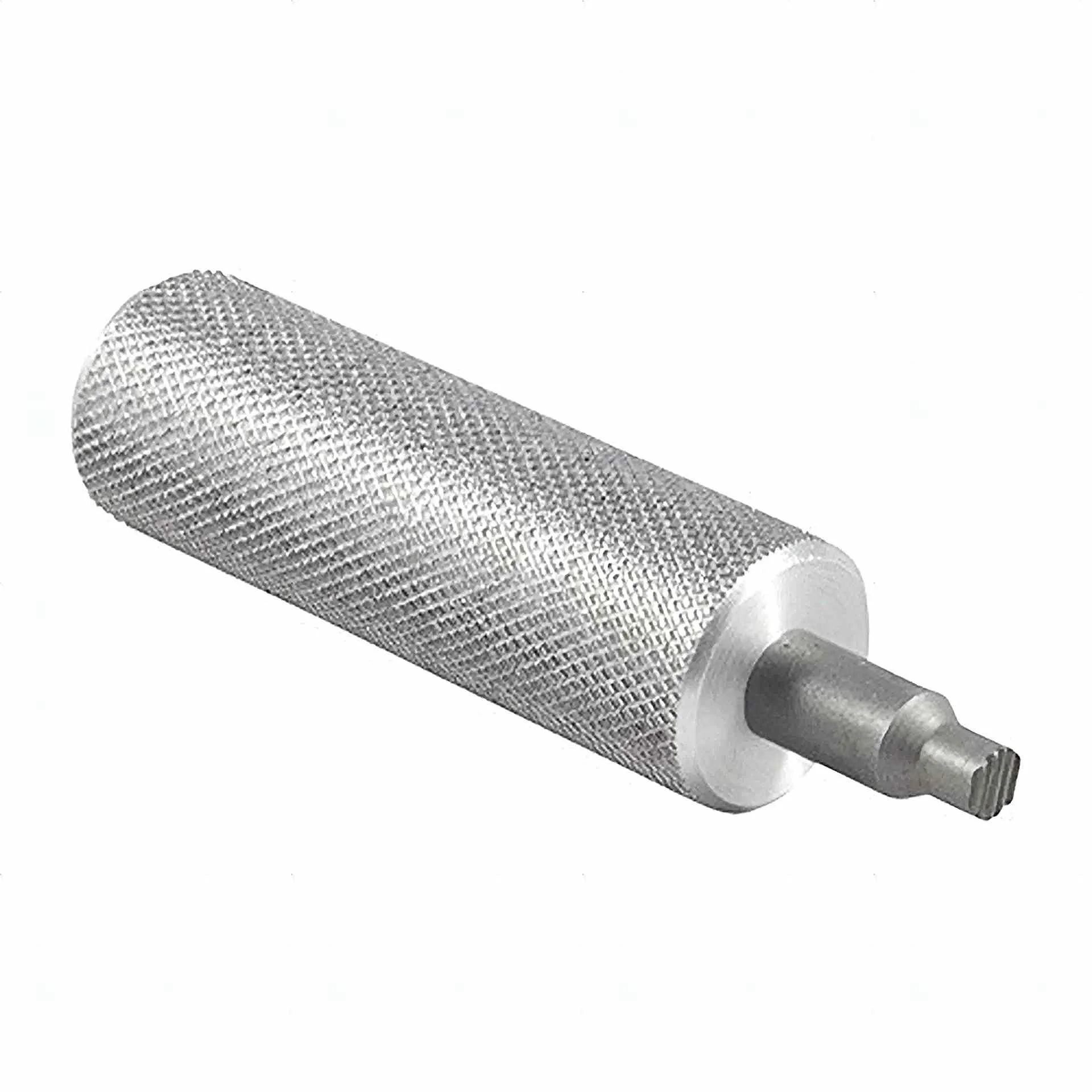primary-30253 Hornady Reloading Primer Pocket Cleaner Kit Large, silver knurled cylindrical tool in angled view