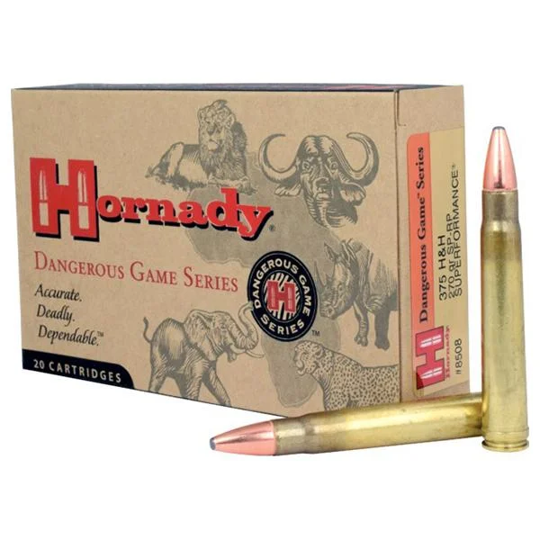 Hornady Mfg Hornady Dangerous Game Rifle Ammunition .375 H&H 270 gr SP-RP 2800 fps 20/ct