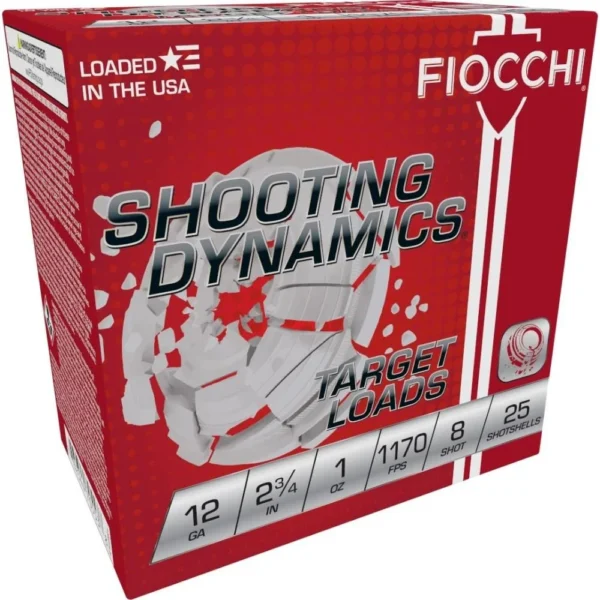 Fiocchi Ammunition Fiocchi Exacta Light Shooting Dynamics Shotshells 12 ga 2-3/4 in 1oz 1170 fps #8 25/ct