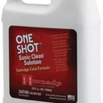 Hornady Lock-N-Load Sonic Cleaner Solution white handled bottle with red and black front label