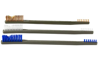 OTIS VARIETY A/P RECEIVER BRUSH 3PK, three long brushes with bronze, white and blue bristles