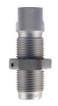 primary-30340 Hornady Taper Crimp Die, front view of silver threaded die with knurled adjustment rings