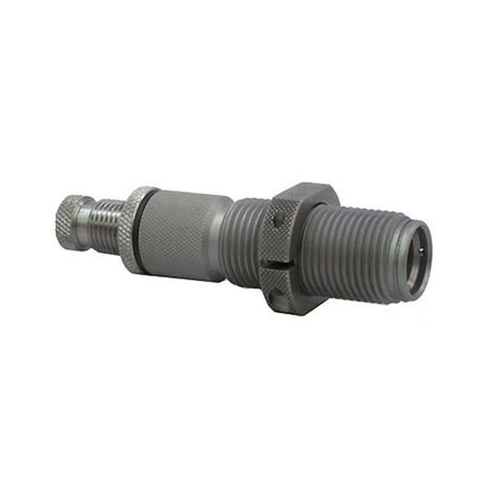 primary-30345 Hornady Seater Die 8.6 Blackout .338, gray metal die in side view with threaded body