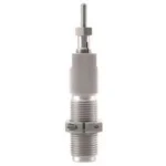 Hornady Full Length Die for Series III 25 Creedmoor .257 silver metal die, front view
