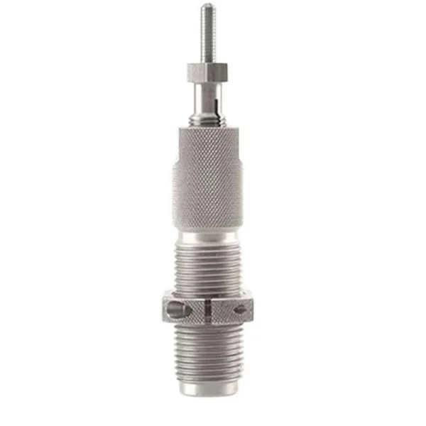 Hornady Reloading Full Length Series III Rifle Die, silver front view with threaded body