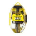 OTIS MULTI CAL RIFLE CLEANING KIT, yellow oval case with tools visible, front view