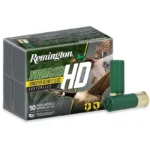 Remington Wingmaster HD Shotshells, green box with two green shells displayed