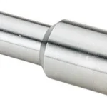 Hornady Lock-N-Load Powder Measure Drain Insert, silver metal side view with threaded end