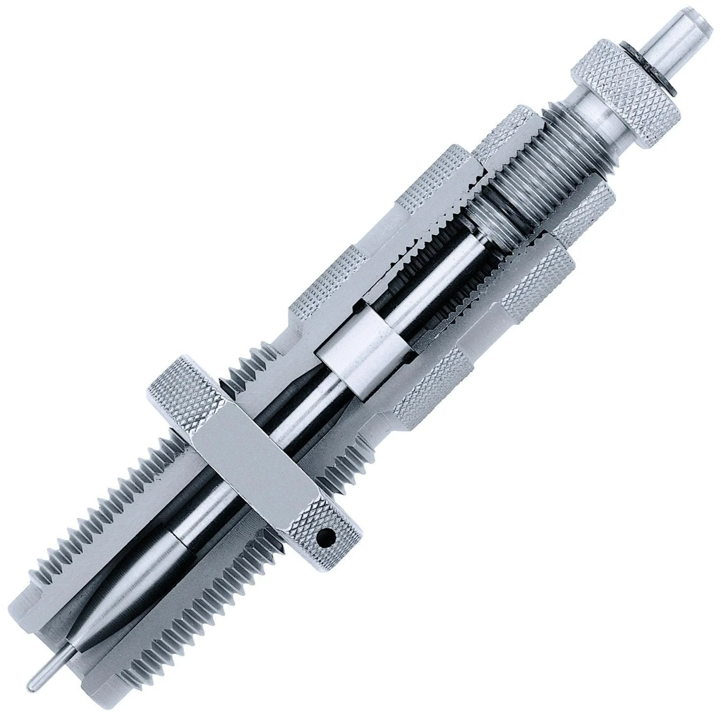 primary-30478 Hornady Match Grade Neck Size Die 6mm PPC, silver cutaway view showing internal parts