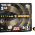 Federal Personal Defense Hydra-Shok Deep, black and gold box with two cartridges