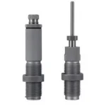 Hornady Custom Grade Series III two-die set, gray metal dies with threaded bodies and stems