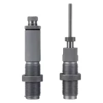 Hornady Custom Grade Series III 2-Die Set, two dark gray metal dies in front view
