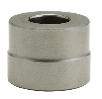 primary-30623 Hornady Match Grade Bushing silver cylindrical bushing, angled top view with center opening