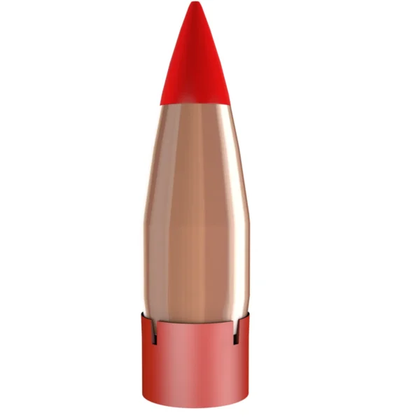 Hornady Bore Driver ELD-X Muzzleloader Bullets, copper bullet with pointed red tip and red base