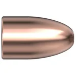 Hornady Reloading Handgun Bullets, copper-colored round-nose bullet in side view
