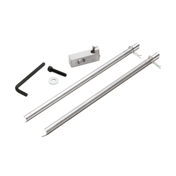 Hornady APF Primer Tube Assembly with two silver tubes, bracket, pin and black hex key