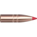 Hornady CX Bullets copper-colored pointed bullet with red polymer tip, side view