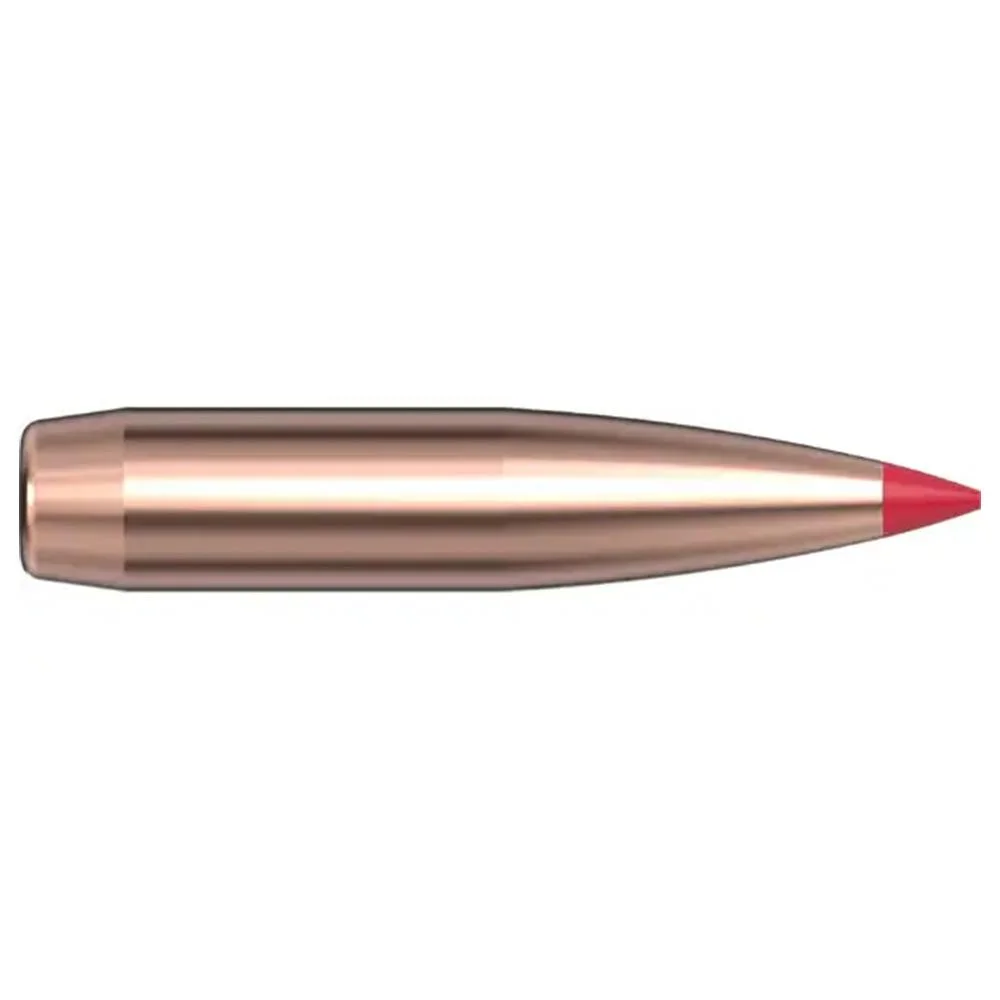 primary-30808 Hornady ELD Match Rifle Bullets SEQUENTIAL, copper bullet in side view with red polymer tip