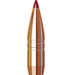 Hornady CX Bullets, cutaway-style front view of a pointed copper-coloured bullet