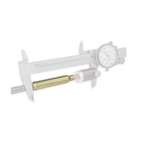 primary-30829 Hornady Lock-N-Load Modified Case "B" Series 25 Creedmoor, brass case held in a dial caliper