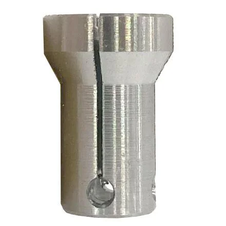 primary-30847 Hornady High Speed Case Trimmer Case Clamp Collet, silver side view with slotted body