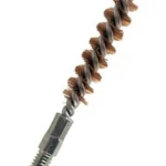 Hornady Case Neck Brush, angled view of bronze bristles, twisted shaft and threaded base