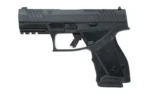 TAURUS TX, left side of black pistol with textured grip and accessory rail