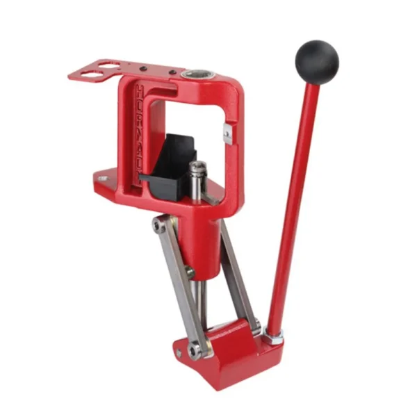 Hornady Lock-N-Load Classic Pro red press, angled front view with long black-handled lever