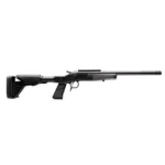 CVA Scout XP-SB rifle, right-side view with black stock, grip and stainless barrel