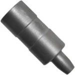 Hornady Powder Through Expander, angled close view of a dark gray stepped metal expander