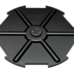 Hornady Lock-N-Load Automatic Case Feeder Rifle Plate, black top view with raised radial ribs