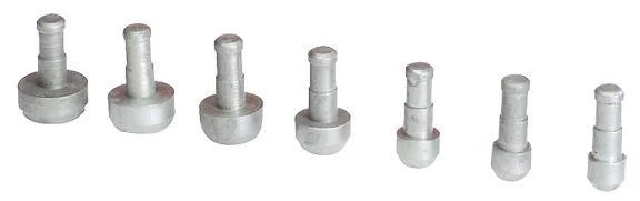primary-31047 Hornady Case Trimmer Pilot #13, silver pilot beside six other silver pilots
