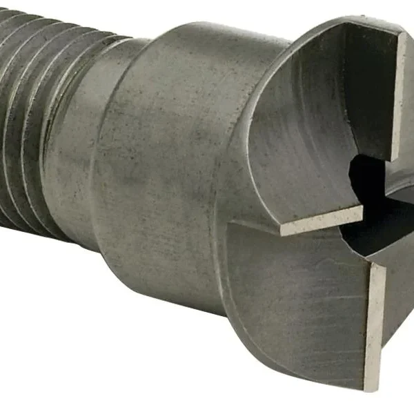 Hornady Reloading Cam Lock Trimmer Cutter, silver angled view with threaded shaft