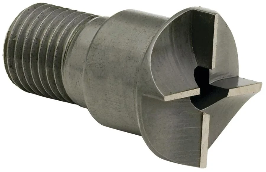 primary-31110 Hornady Reloading Cam Lock Trimmer Cutter, silver angled view with threaded shaft