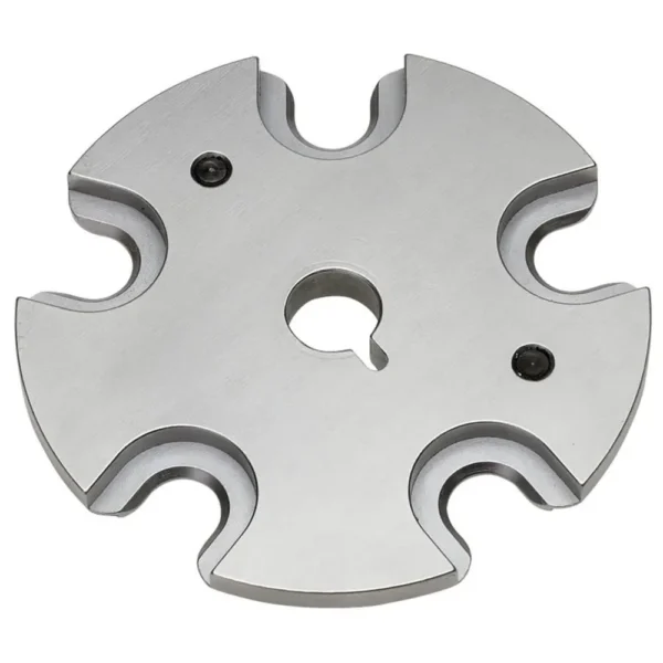 Hornady Shell Plate #11 silver top view with five shell slots and central opening