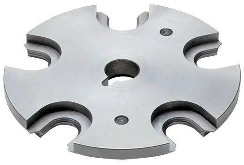 primary-31146 Hornady Lock-N-Load AP Progressive Press Shell Plate, silver circular plate, top view