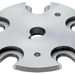 Hornady Lock-N-Load AP Progressive Press Shell Plate #44, silver circular plate in top view