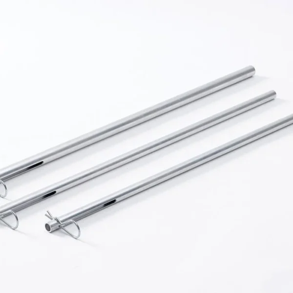Hornady Lock-N-Load Bullet Tube, three silver tubes in angled view